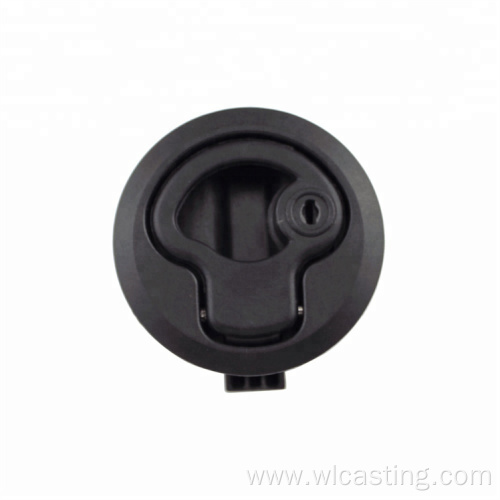 Marine Nylon Plastic Deck Slam Latch Black Pull Round Locked